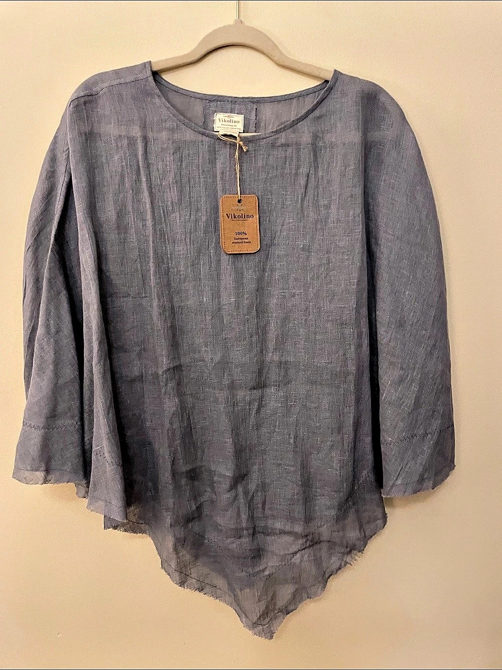Vikolino Linen Tunic in Slate blu/Gray NWT